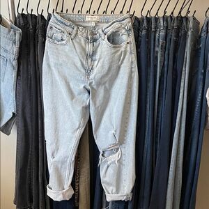 Abercrombie & Fitch Light Blue Boyfriend Jeans